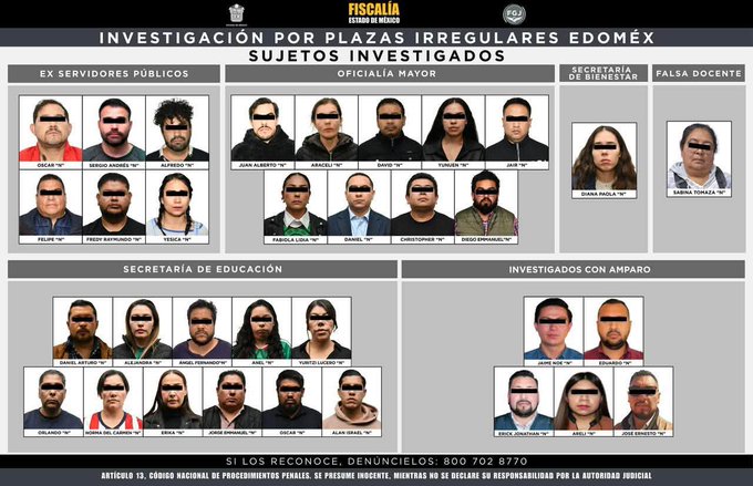Autoridades desarticulan esquema de corrupción que operaba con plazas docentes falsas en Edomex